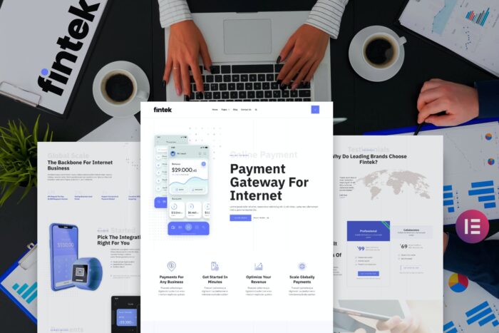 Fintek - Financial Technology Elementor Template Kit